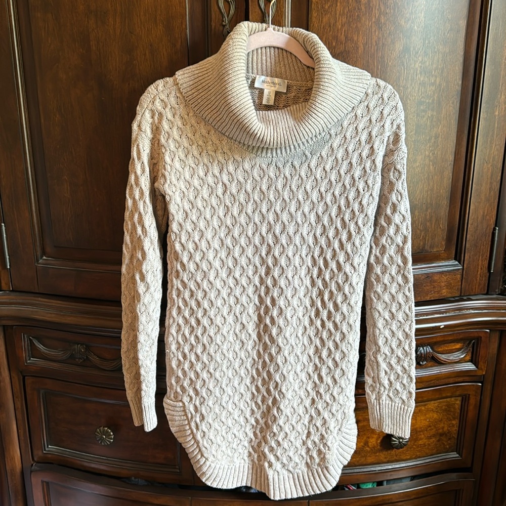 Motherhood Maternity Cowl Neck Tunic Sweater
